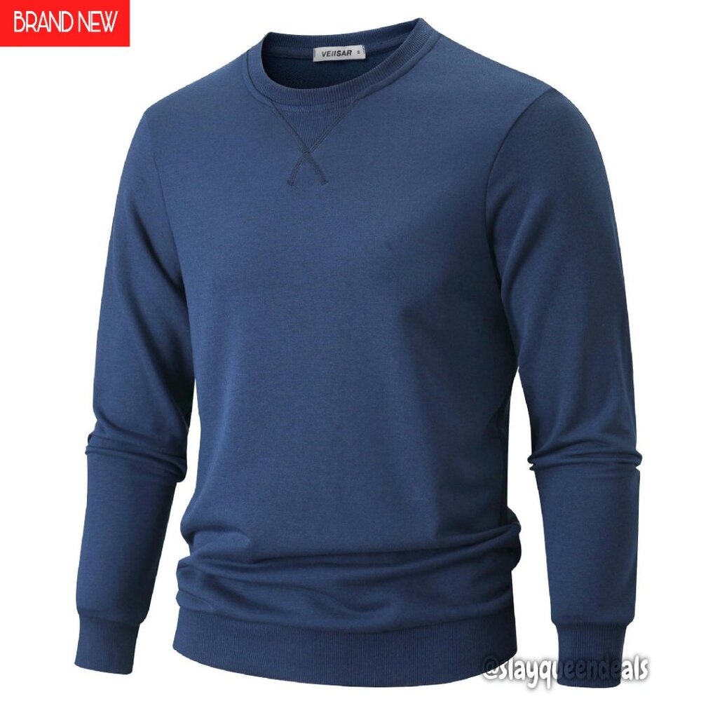 Men's Heavyweight Crewneck Sweatshirt - Premium Cotton Blend for Casual &